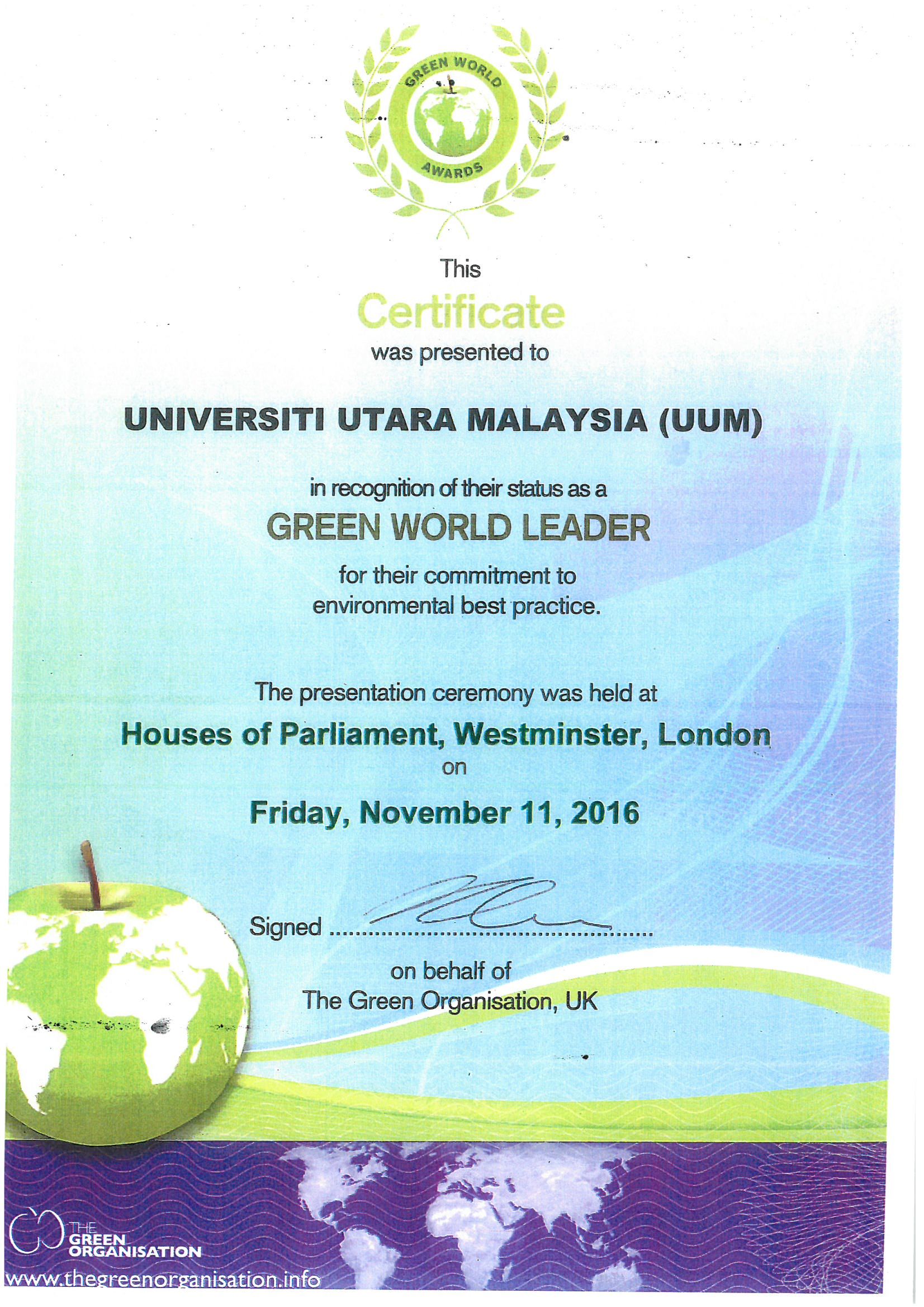 Green World Leader